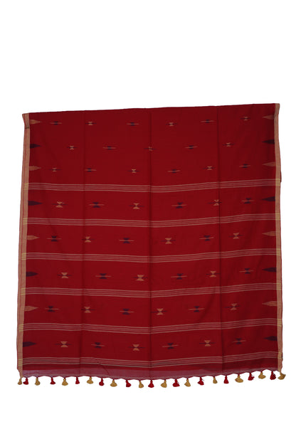 Red Handloom Cotton Saree