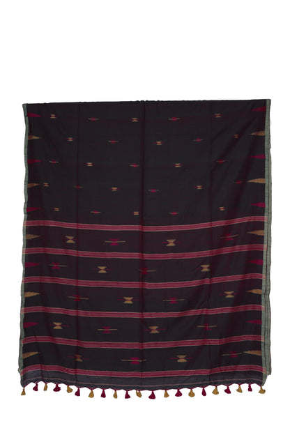 Brown Handloom Cotton Saree