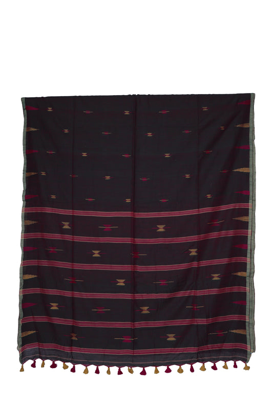 Brown Handloom Cotton Saree