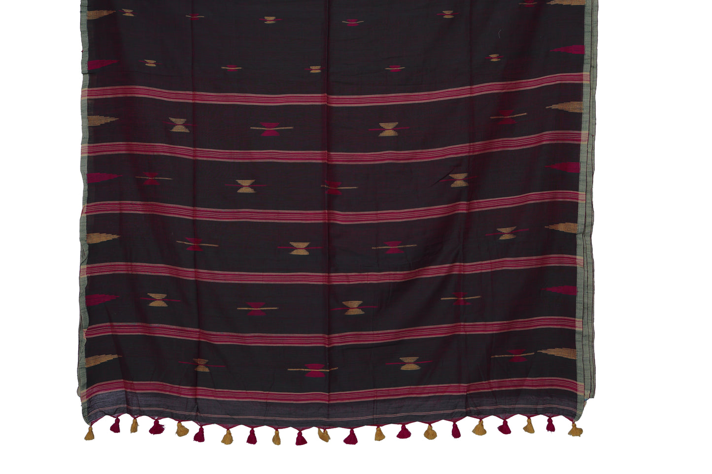 Brown Handloom Cotton Saree