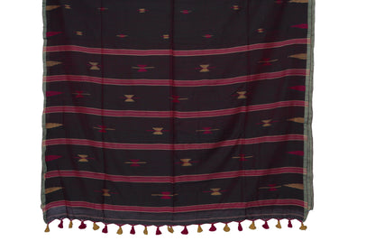 Brown Handloom Cotton Saree