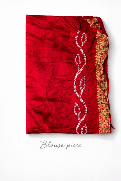 Laal Ishq - Pure Gaji Silk Bandhani Saree