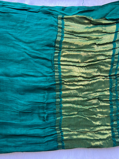 Plain Modal Silk Saree with Lagdi Patta – Soft Elegance