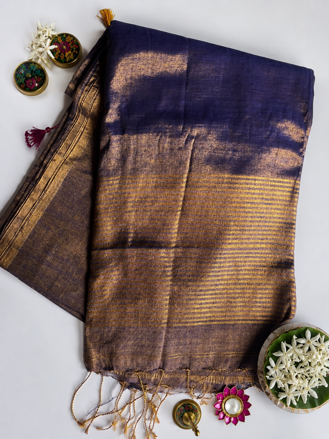 Purple Tissue Saree