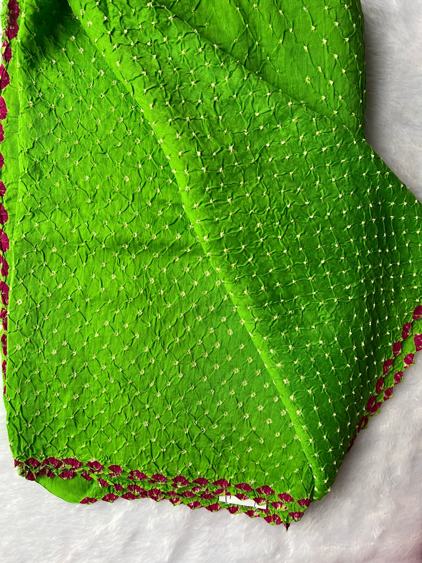 Pure Munga Silk Bandhni saree