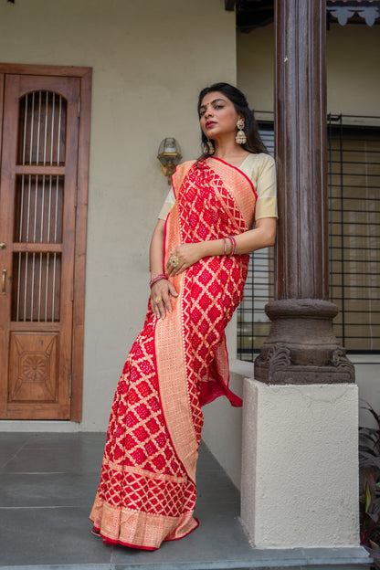 Rajsi Bandhan - Banarasi Bandhni Saree