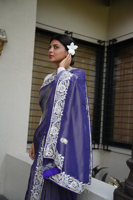 Noorjahaan - A royal purple dream lit with zari’s glow.