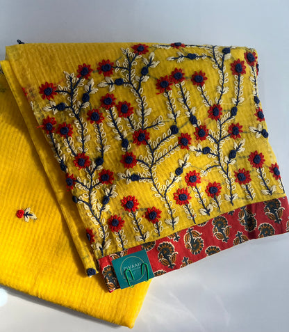 Pure Cotton Resham Kota Saree with Bullion Work