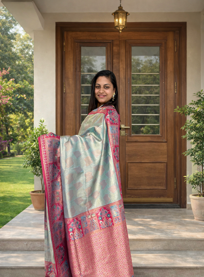 Meher Tissue Art Silk Saree