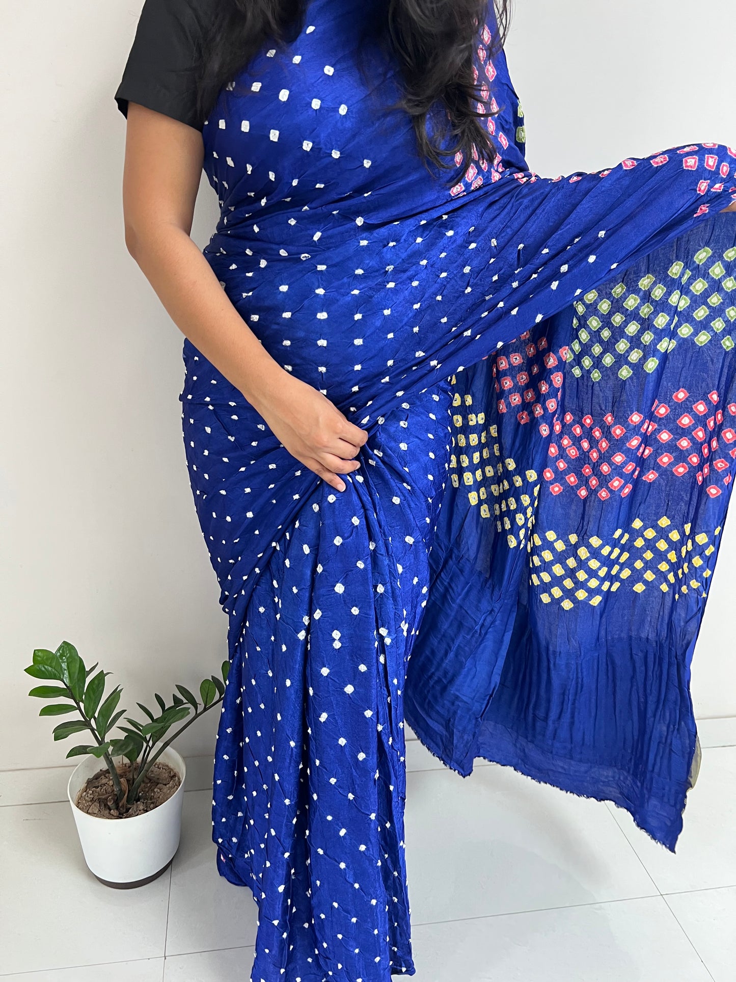 Modal Silk Bandhani Saree