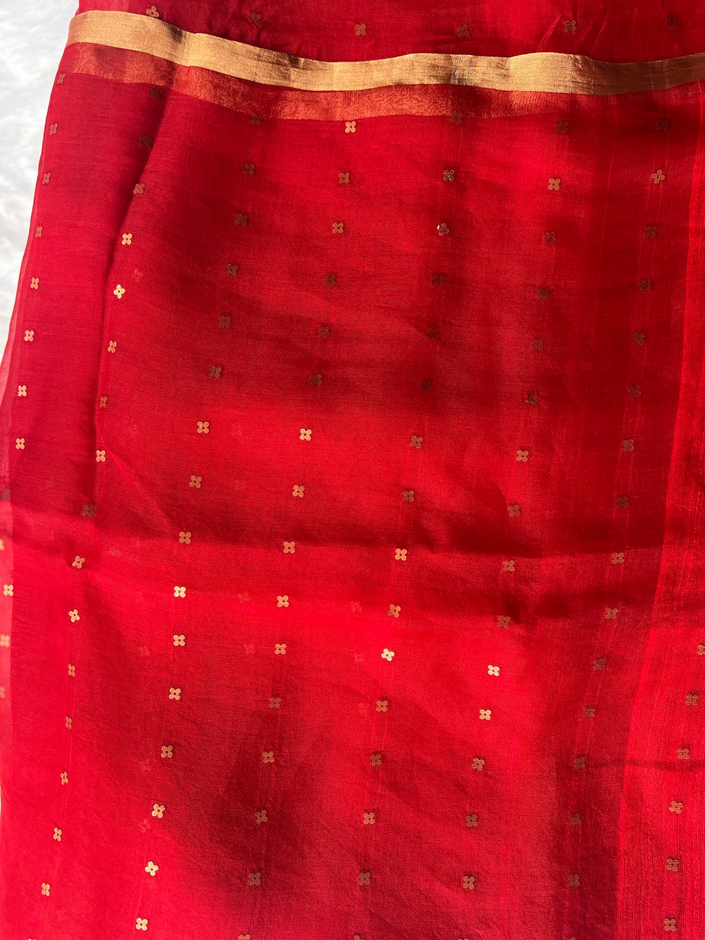 Pure Handloom Muslin Silk Saree with Paithani Pallu