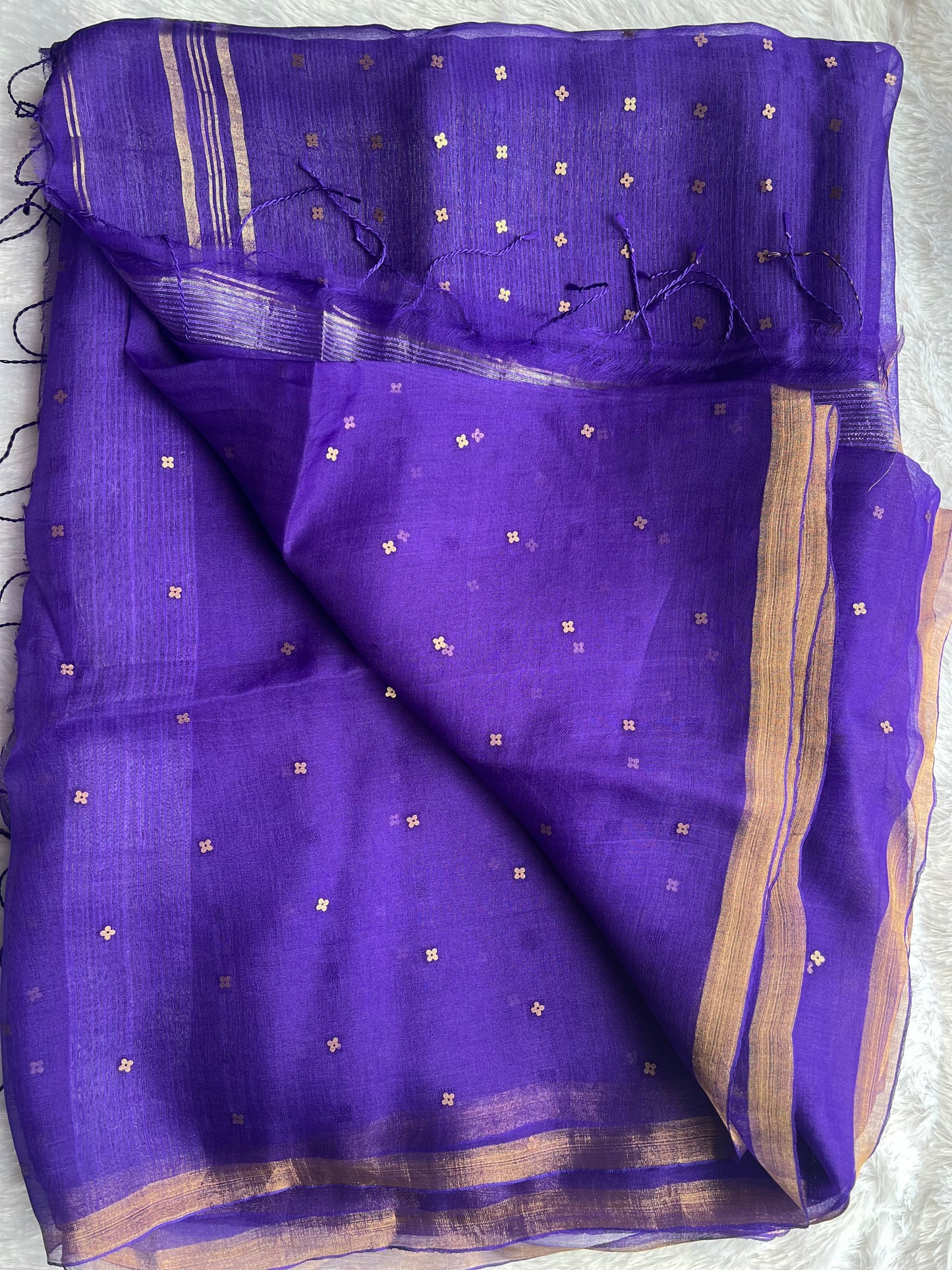 Pure Muslin Silk Sequin  Saree