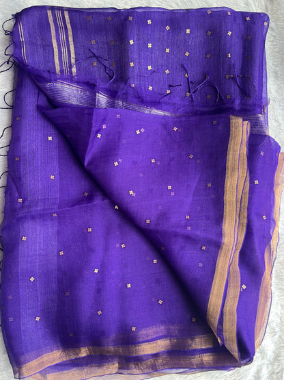Pure Muslin Silk Sequin  Saree