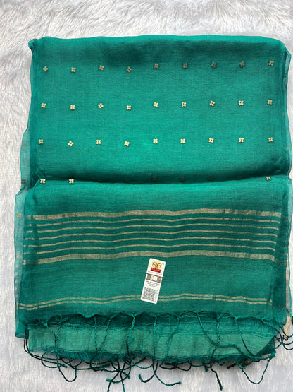Pure Muslin Silk Sequin  Saree