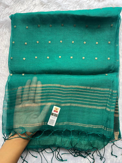 Pure Muslin Silk Sequin  Saree