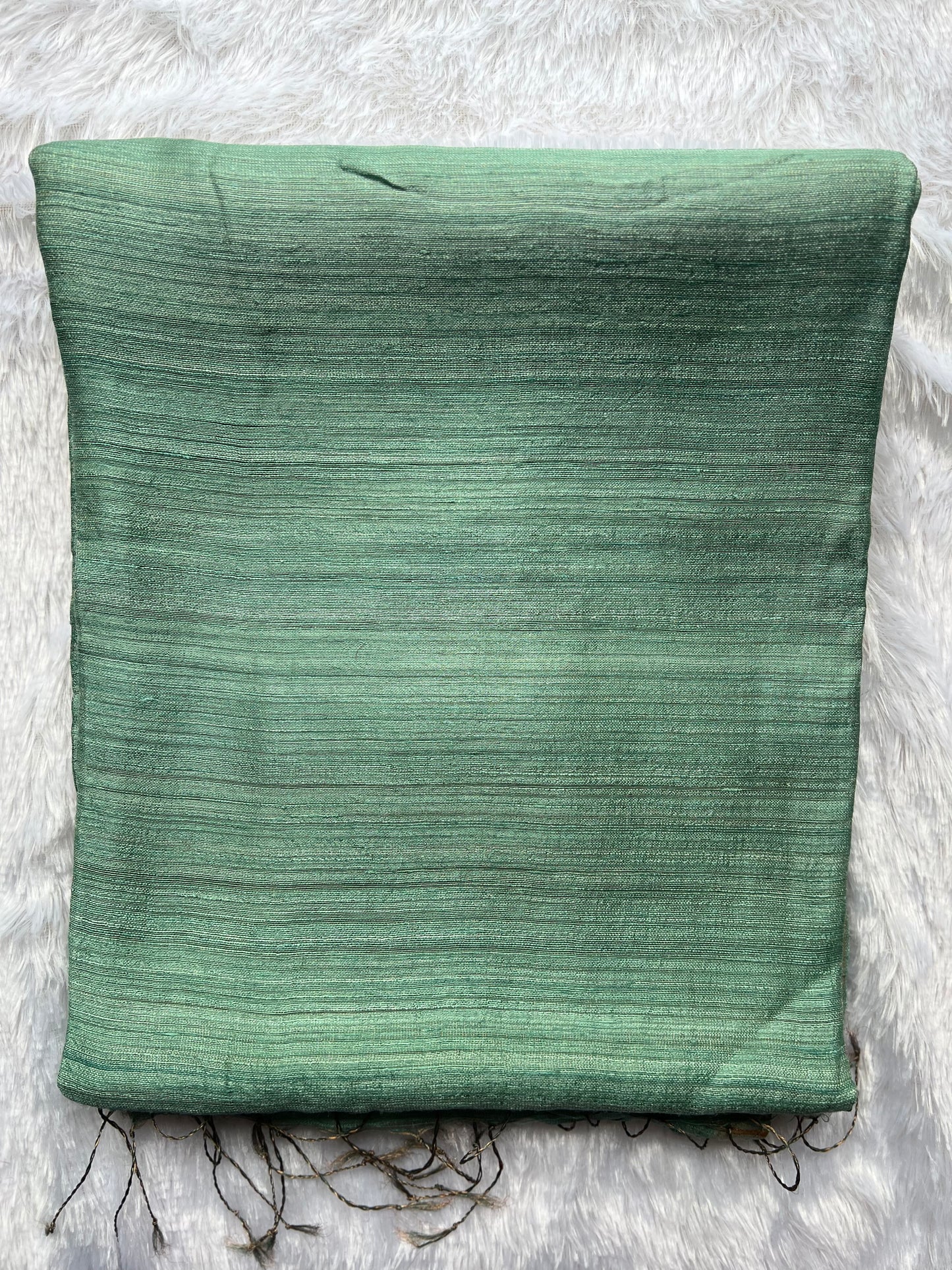 Moss Green - Pure Matka Silk Saree