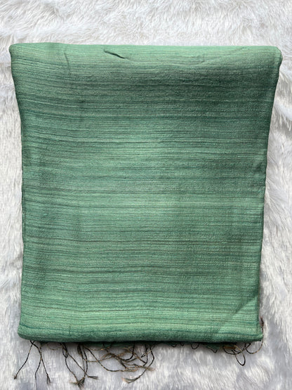 Moss Green - Pure Matka Silk Saree
