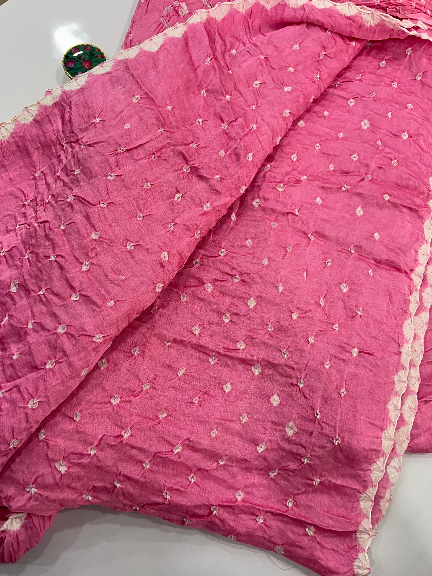 Pastel Modal Silk Bandhani Saree