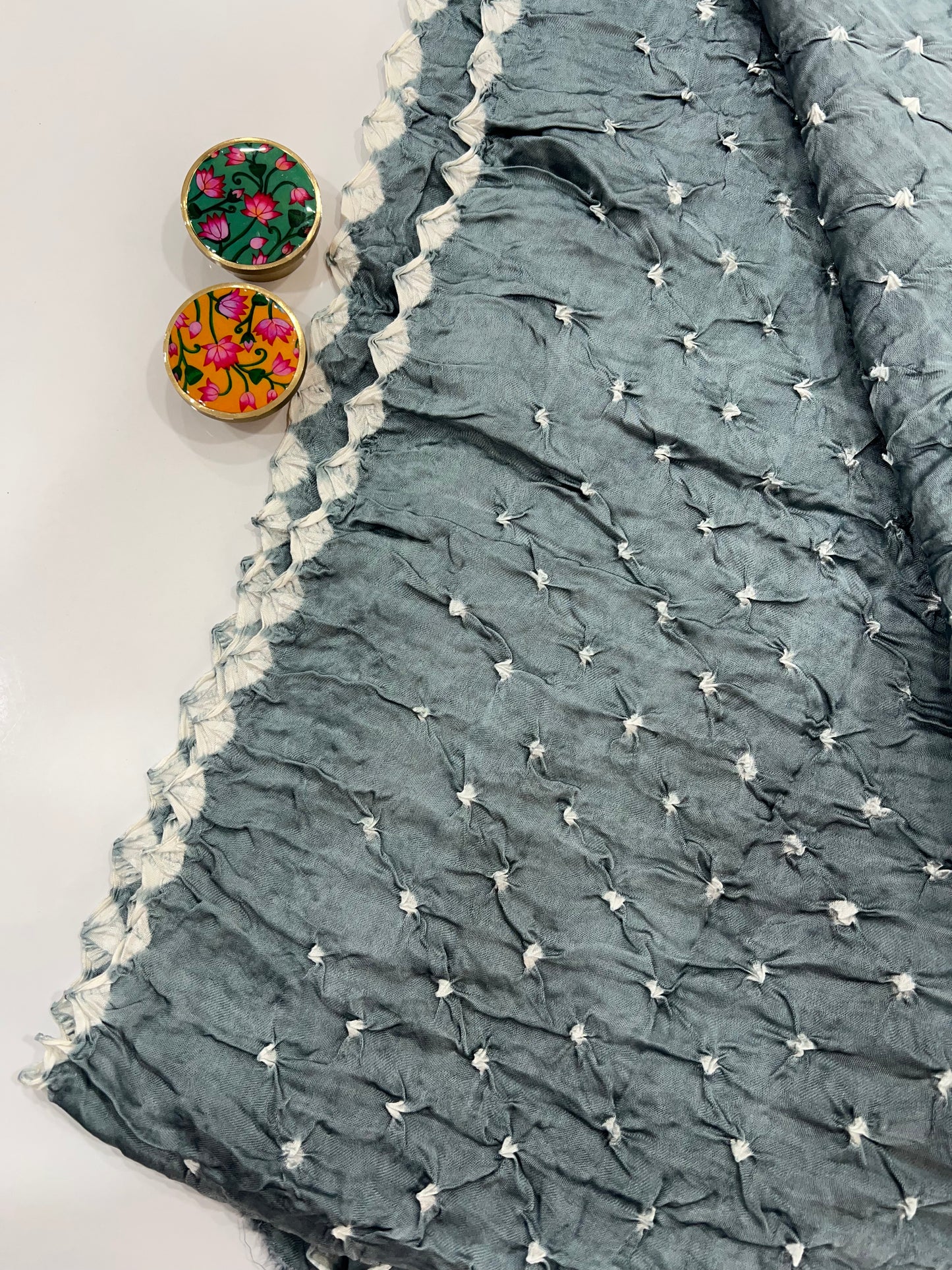 Pastel Modal Silk Bandhani Saree
