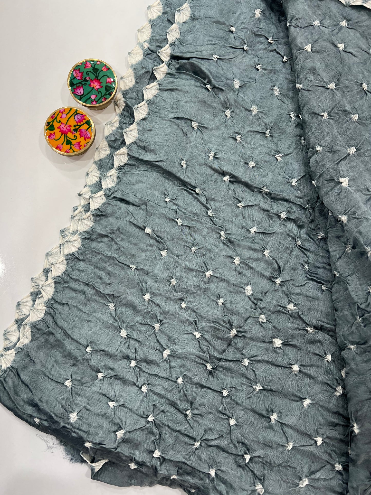 Pastel Modal Silk Bandhani Saree