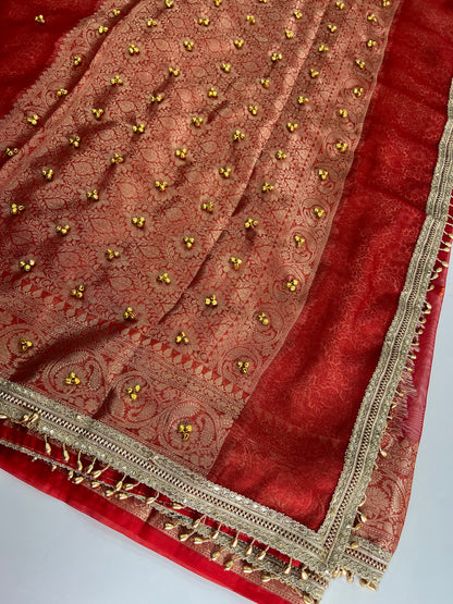 Most Trending Banarasi Tissue Silk Ghungroo Saree