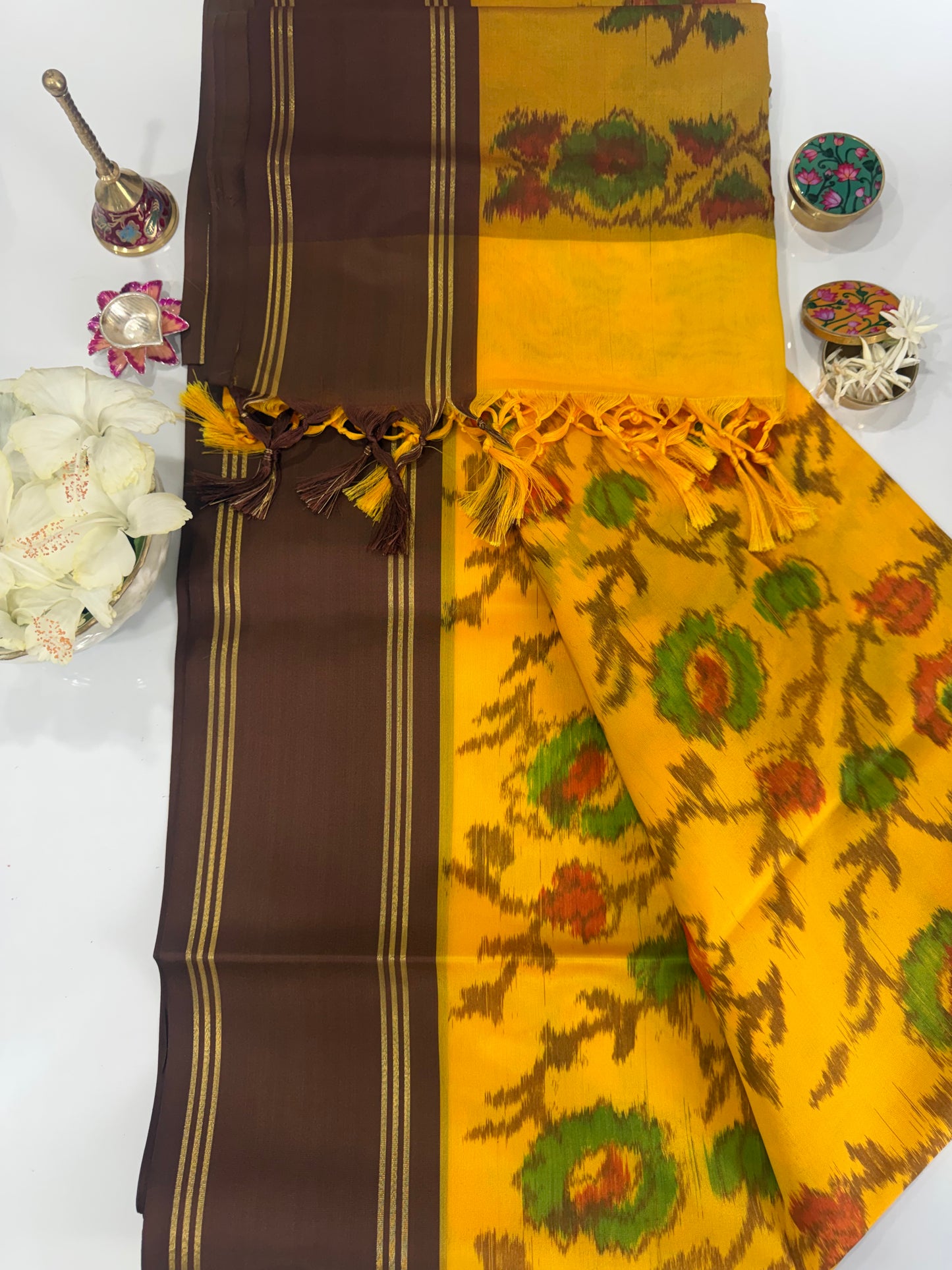  Premium Soft Silk Batik Saree for Festive Wear