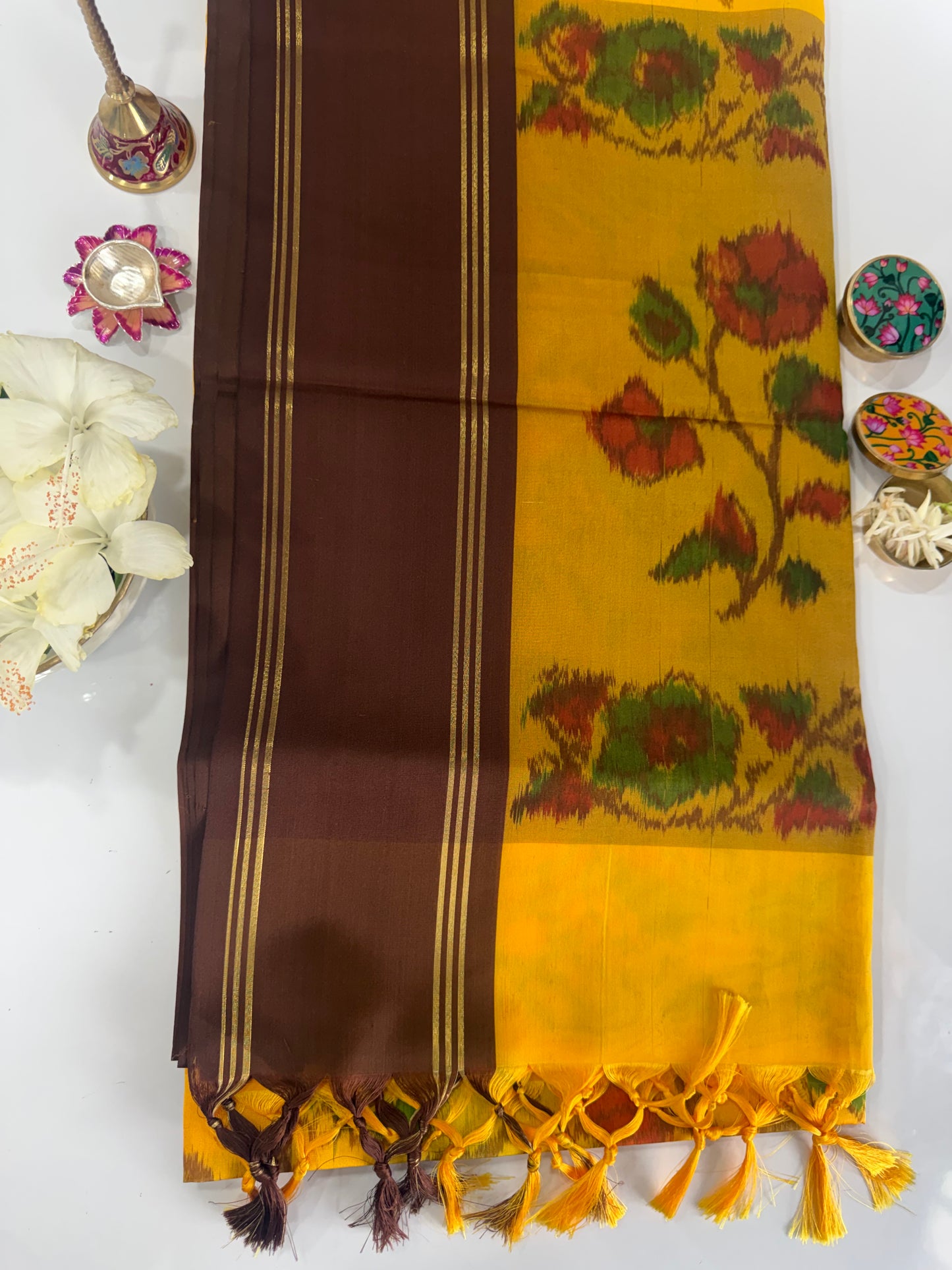  Traditional Batik Print Silk Saree Online