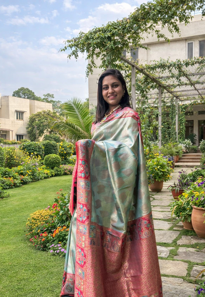 tissue art silk saree