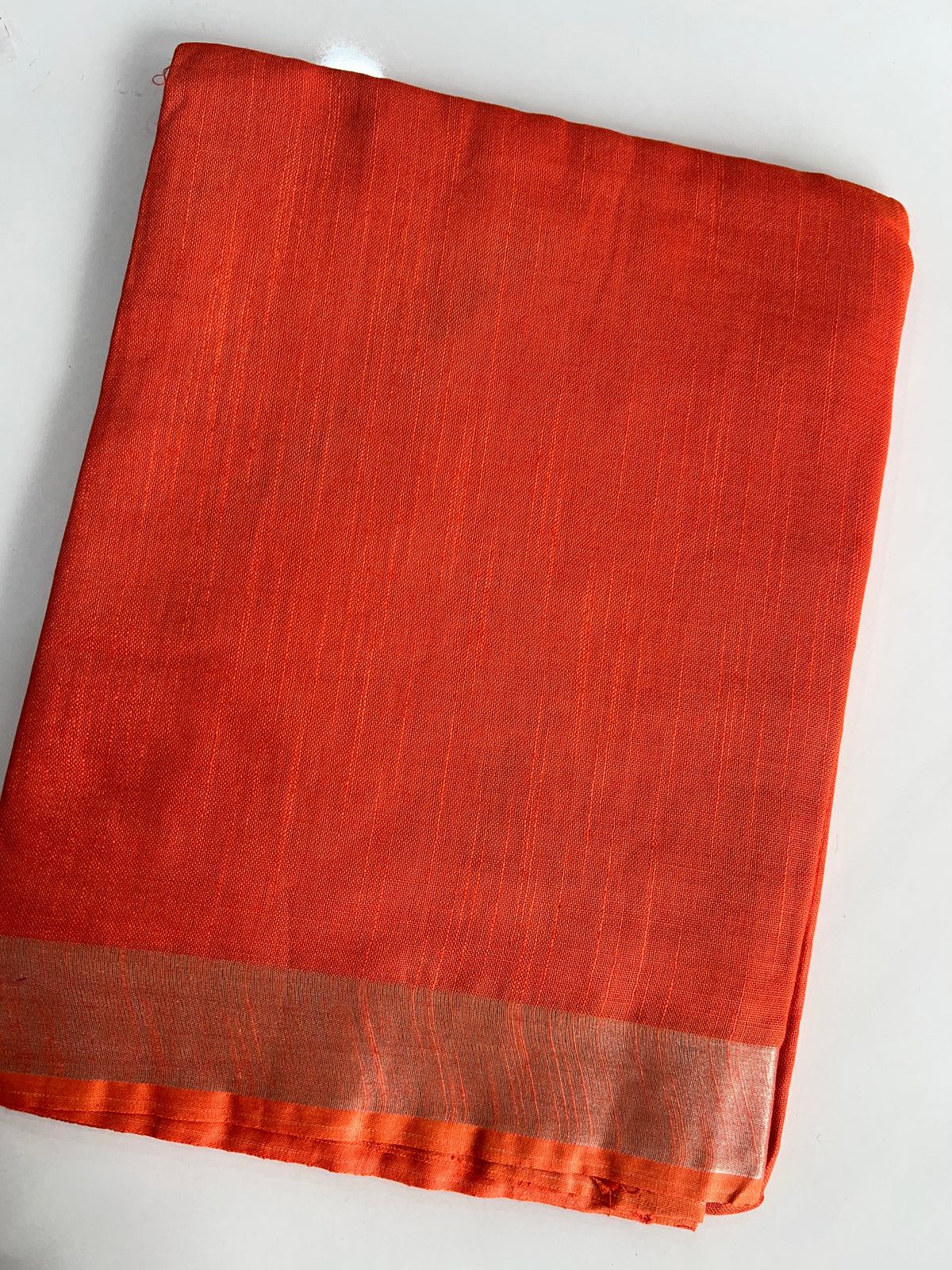 Plain Linen Cotton Saree